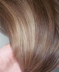 Мелирование на темные волосы с тонированием